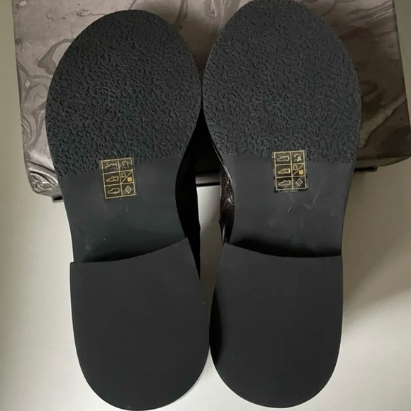 JEFFREY CAMPBELL Size 7 Damon Snakeskin Embossed Brown Lizard Gold Combat Boot - Picture 8 of 12